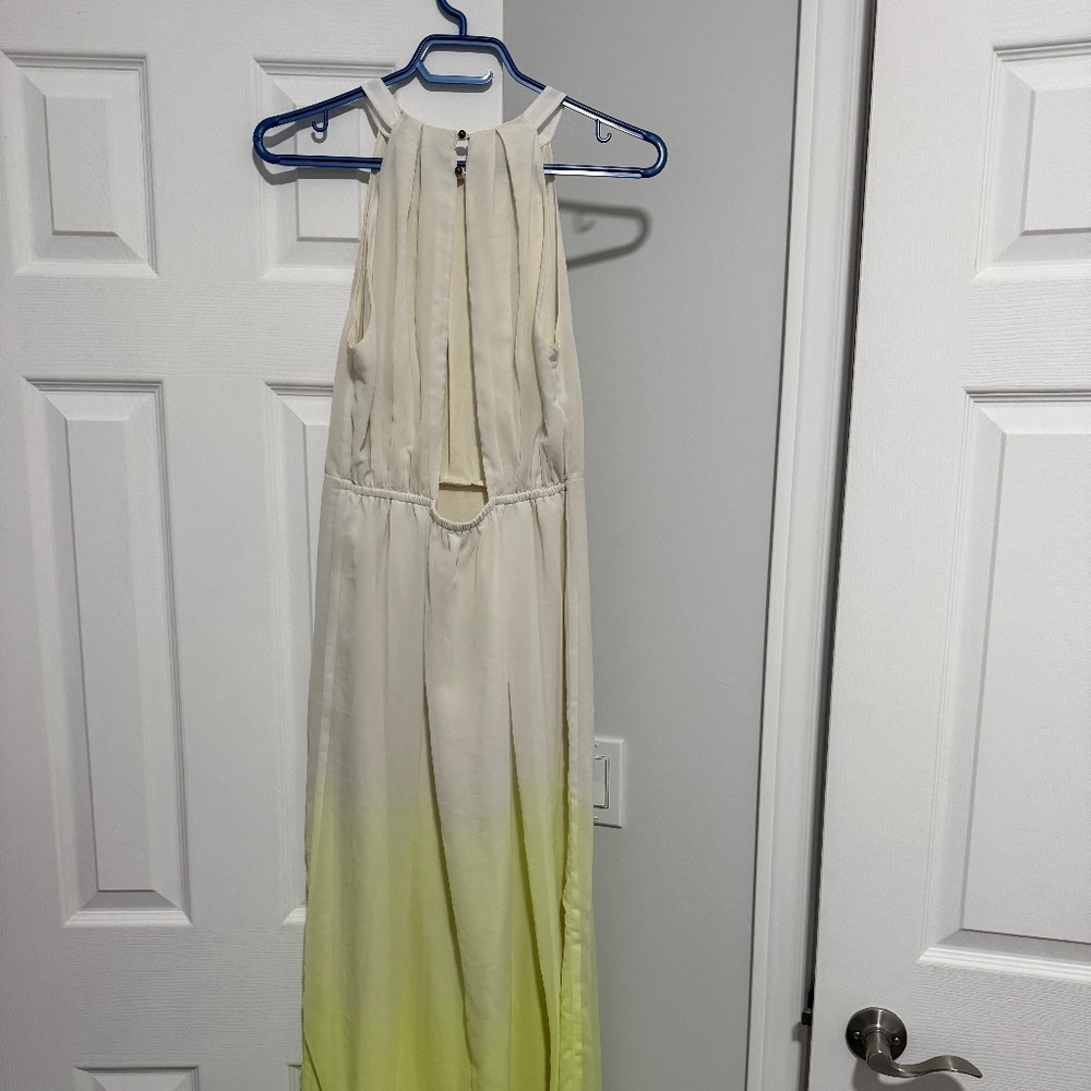 Beige and yellow summer dress